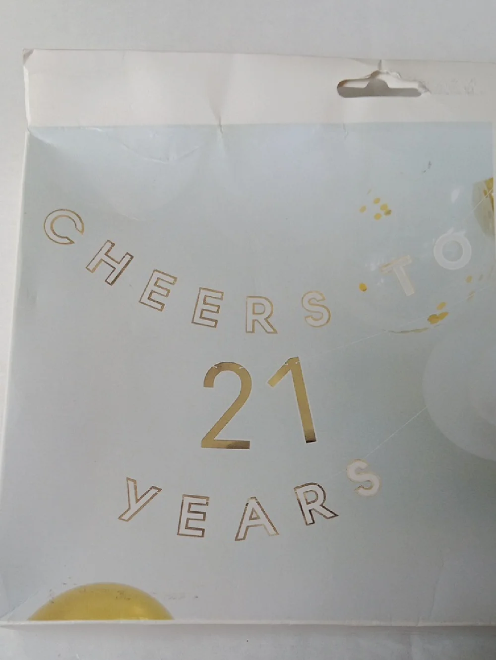 CELEBTRATE GOLD '21' YEARS  BANNER INCLUDES 2 SETS OF NUMBERS 1-9 & 0